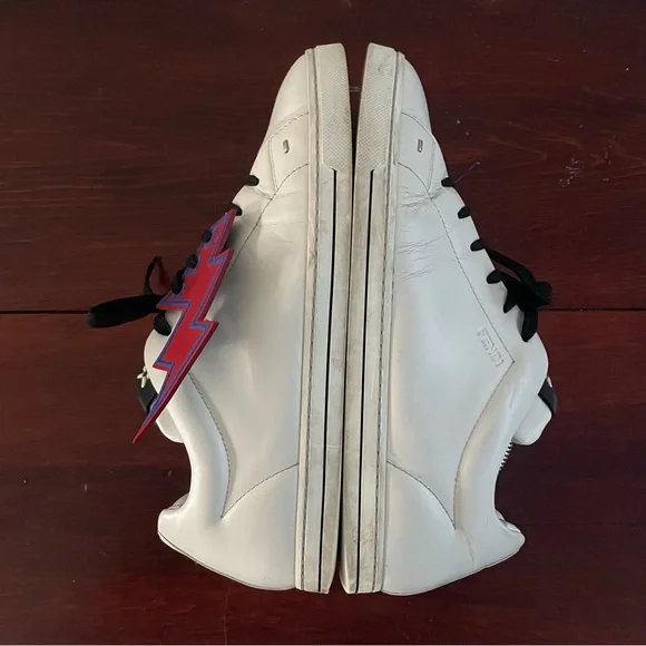 Fendi White and Red Sneakers - Picture 5 of 7